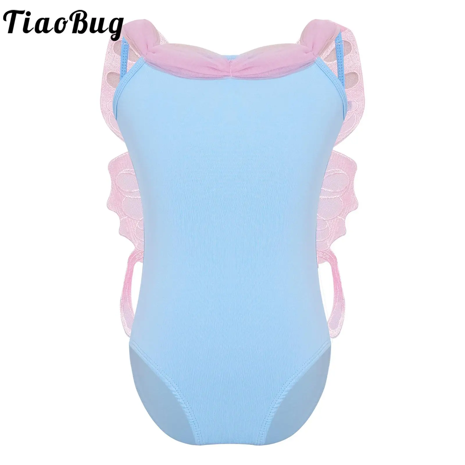 Top Trends: 2023 Kids Girls Butterfly Ballet Dance Leotard Tulle Neckline Sleeveless Spaghetti Straps Bodysuit Gymnastic Ballerina Costume Shoppable Styles