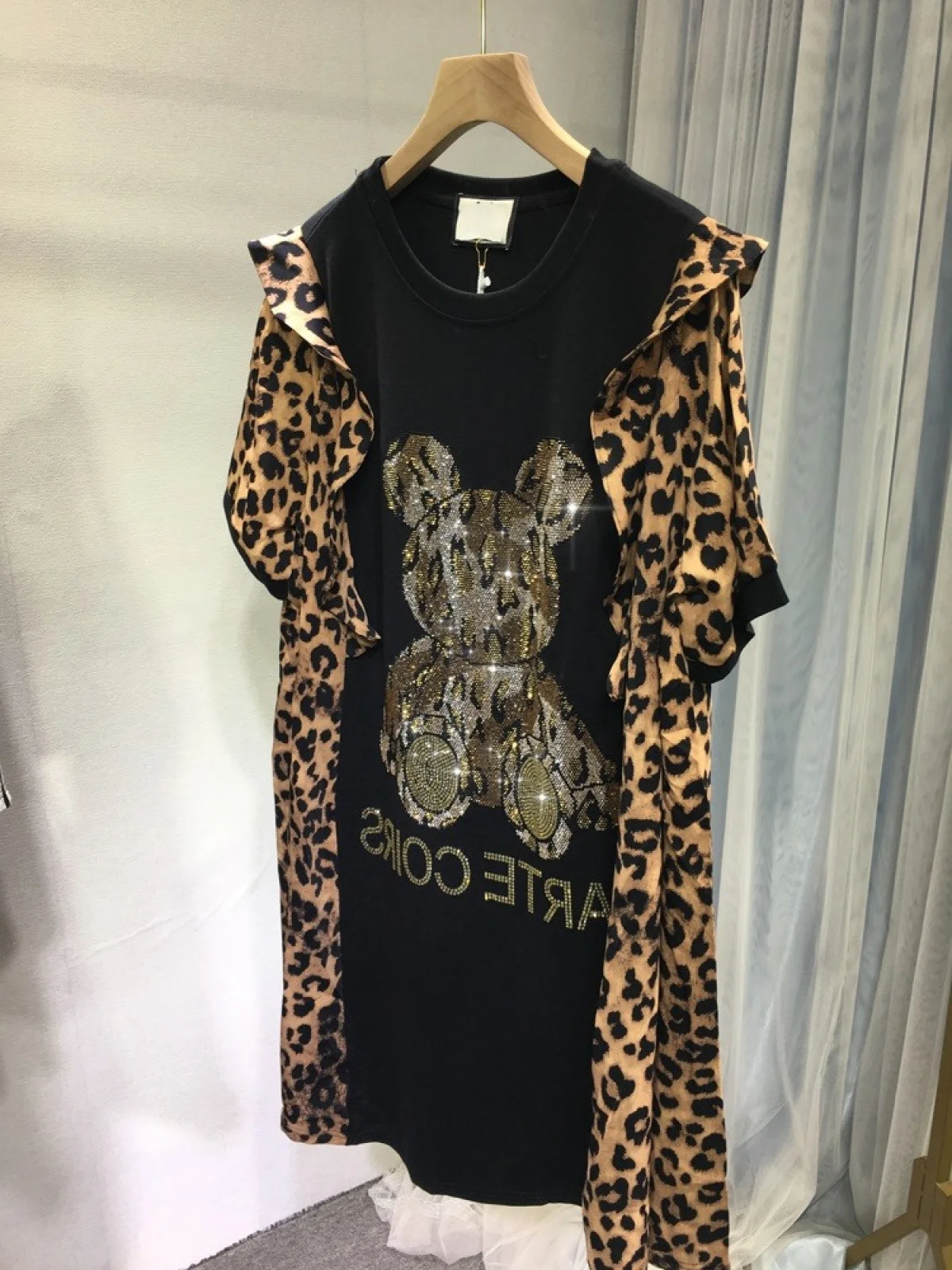 Top Trends: Brand Leopard Bear Graphic Plus Size Dresses For Women Short Sleeve Casual Mini Sexy Dress Ladies 4XL Large Size Summer Dresses Shoppable Styles