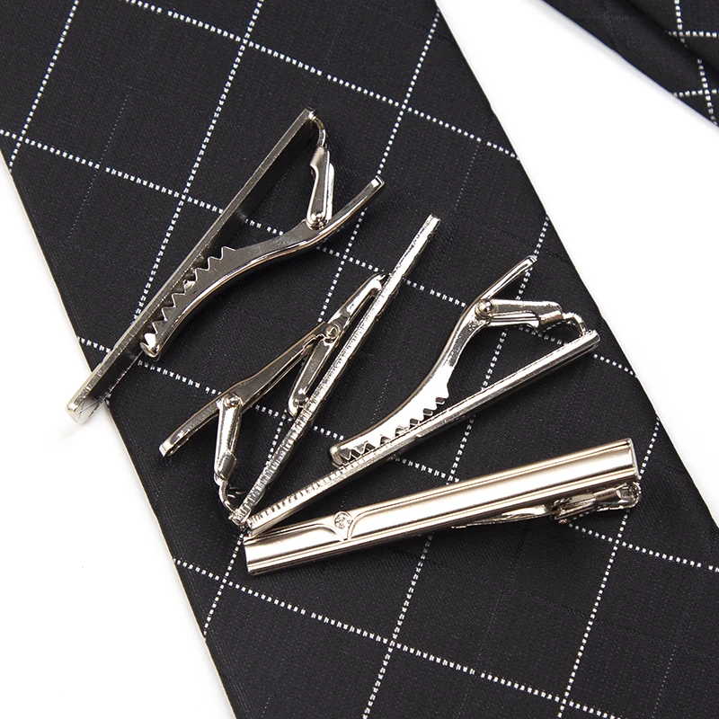 Top Trends: Classic Tie Clips Clamp Pin Jewelry Metal Silver Colour Wedding Necktie Clasp Clip Gentleman Bar Ties Pin For Men Accessories Shoppable Styles - Image 4