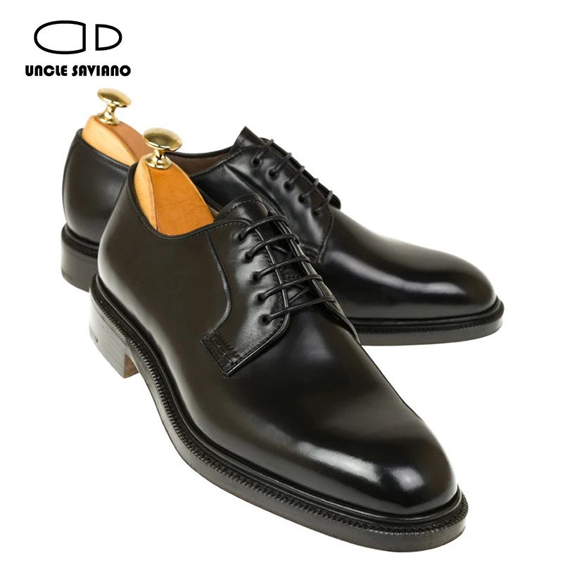 Top Trends: Uncle Saviano Derby Luxury Men Shoes Designer Genuine Leather Handmade Fashion Man Shoe Dress Formal Business Shoes For Men Shoppable Styles