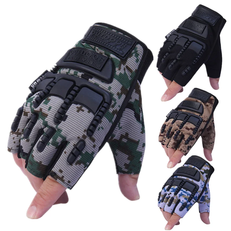 Top Trends: Outdoor Tactical Gloves Military Army Half-finger Fishing Ridding Sports Unisex Weight Cycling Non-Slip Shooting Hunting Gloves Shoppable Styles