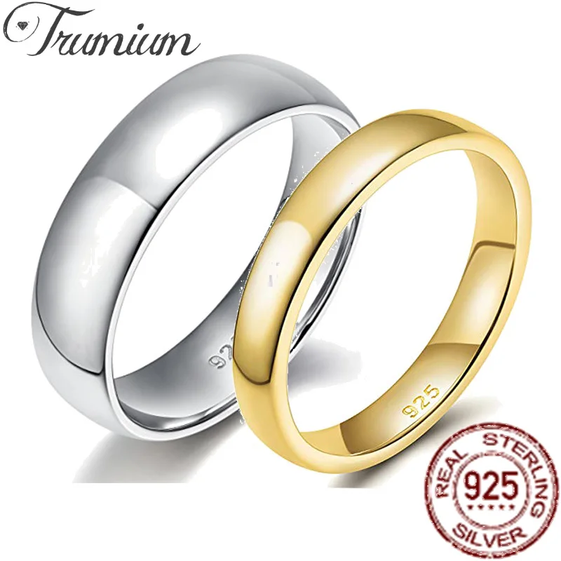 Top Trends: Trumium 2 / 4 / 6mm 925 Sterling Silver Ring High Polish Plain Dome Wedding Band Comfort Dropshiping Shoppable Styles