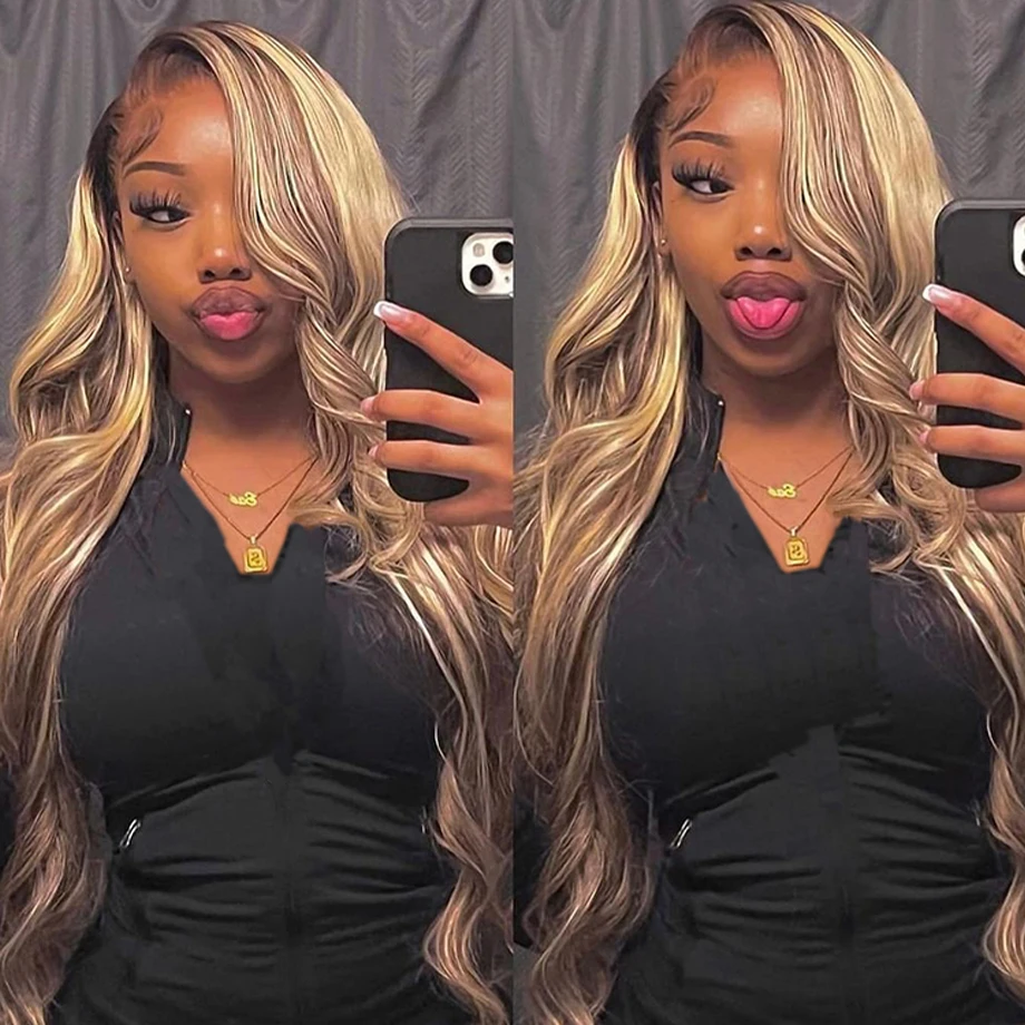 Top Trends: 13x6 Highlight Wig Human Hair Honey Blonde Body Wave Lace Front Wig Brazilian Hair Wigs For Black Women 13x4 Hd Lace Frontal Wig Shoppable Styles