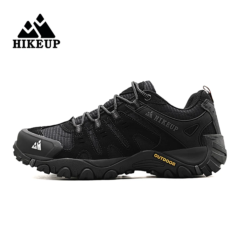 Top Trends: HIKEUP Men's Hiking Shoes Suede Leather Outdoor Shoes Wear-resistant Men Trekking Walking Hunting Tactical Sneakers Shoppable Styles - Image 2