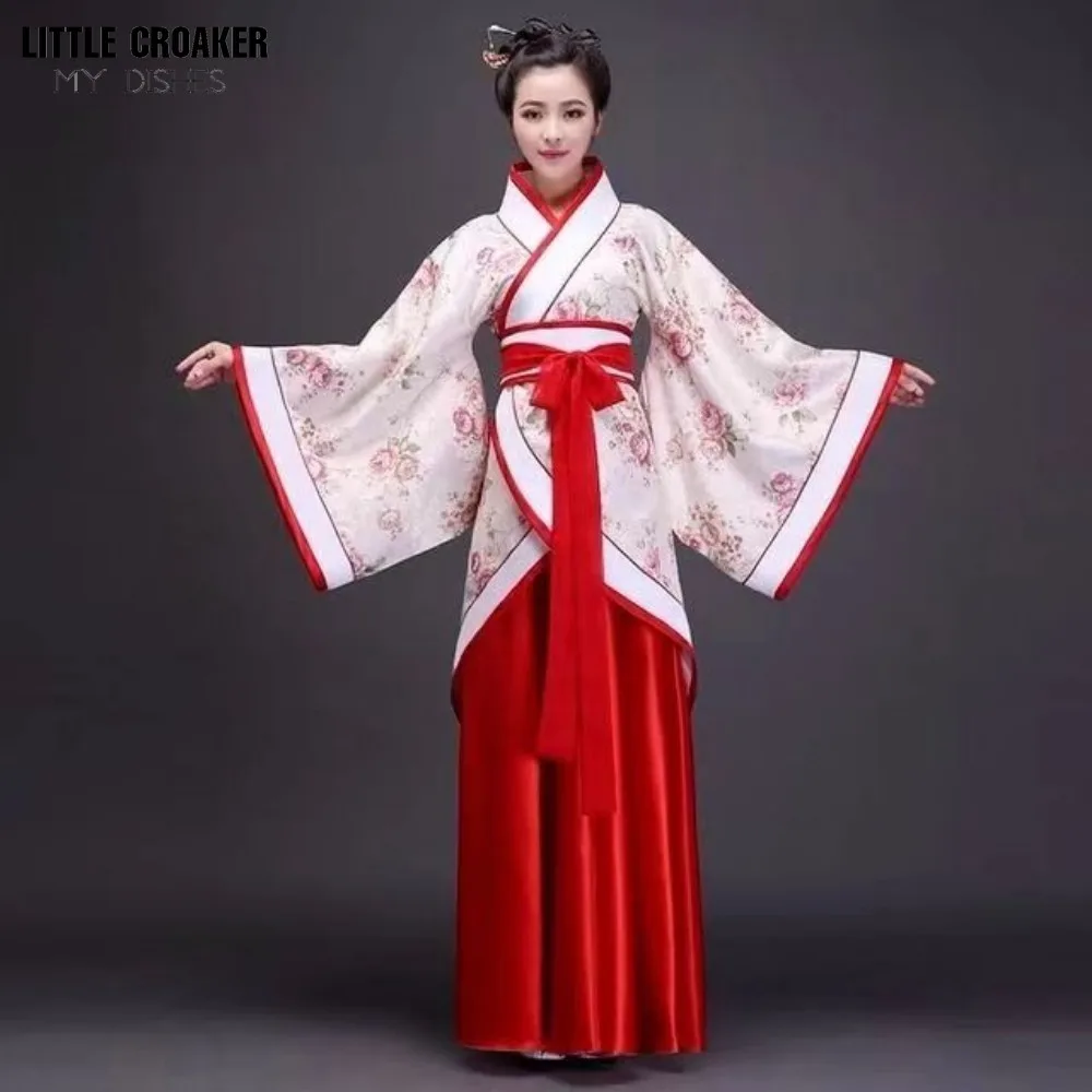 Top Trends: New Chinese Traditional Women Hanfu Dress Chinese Fairy Dress Red White Hanfu Clothing Tang Dynasty Chinese Ancient Costume Shoppable Styles