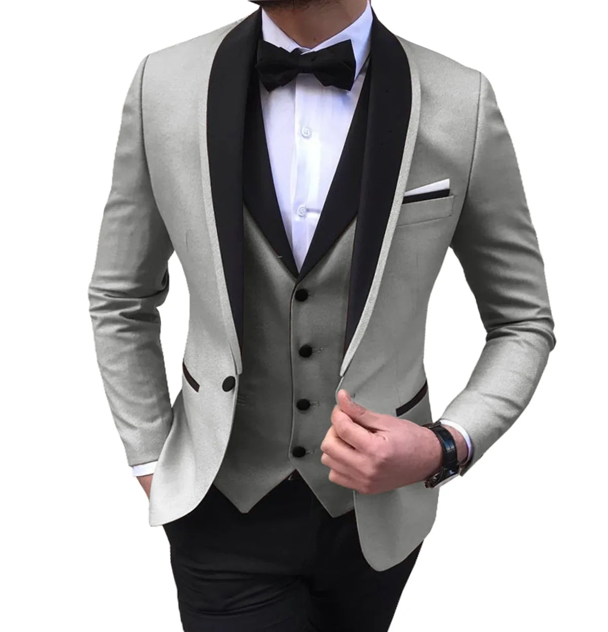 Top Trends: New Business Color Matching Slim Professional Daily Leisure Four Seasons Universal Men&#039;s Suit Trajes Elegante Para Hombres Terno Shoppable Styles