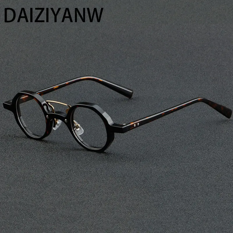 Top Trends: Vintage Round Acetate Optical Glasses Frames Men Handmade High-Grade Glasses Women Round Punk Eyeglasses Shoppable Styles - Image 3