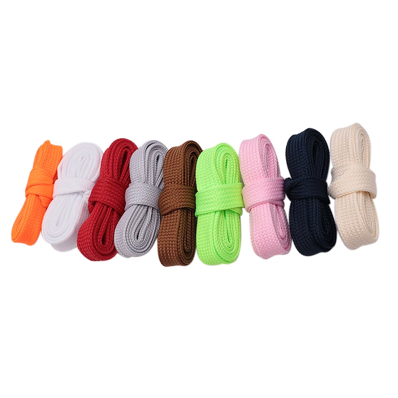 Top Trends: Coolstring 18MM Double Polyester Wide Lace Solid Color Runner Safety 50-240CM Various Lengths Easy Boots Cord Zapato Decoracione Shoppable Styles