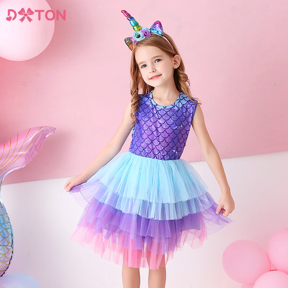 Top Trends: DXTON Baby Girls Dresses Summer Sleeveless Tulle Dress For Girls Kids Princess Party Costumes Cartoon Dresses For Children Shoppable Styles