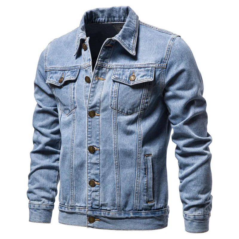 Top Trends: Spring And Autumn Korean Men&#039;s Jacket Elastic Cotton Motorcycle Sports Casual Classic Denim Clothing Street Quality Fashion Top Shoppable Styles