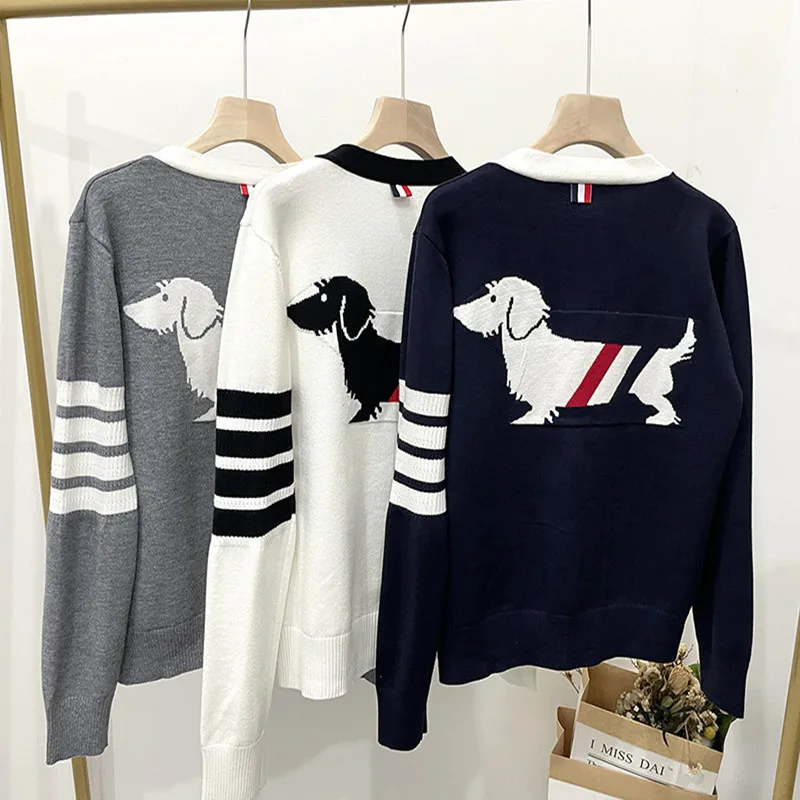 Top Trends: 2023 TB Cardigan Women&#039;s Cashmere Cardigan Women&#039;s Sweater Knitted Cardigan Jacket Street Harajuku Fashion Sweater Cardigan Shoppable Styles