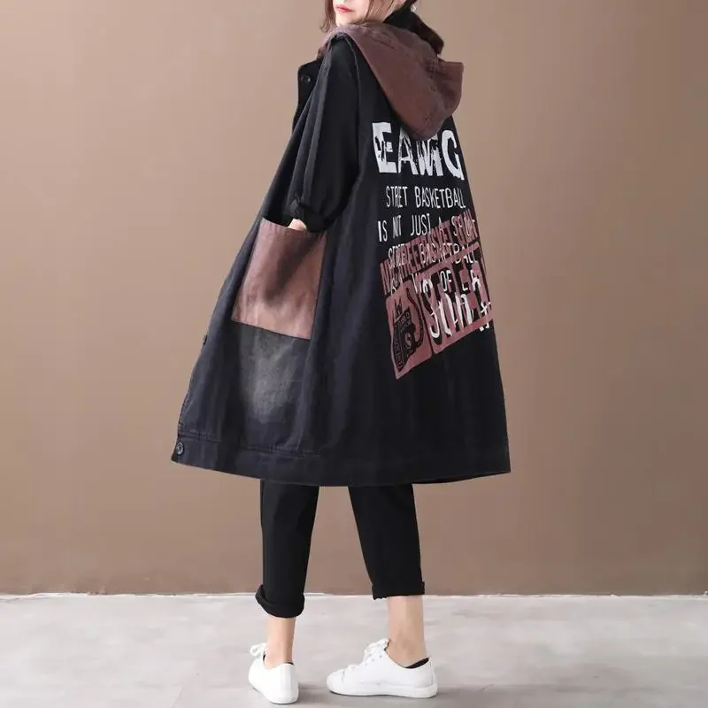 Top Trends: Retro Women Long Hooded Vest Summer Autumn Cardigan Sleeveless Tops Plus Size Korean Fashion Loose Big Pocket New Shoppable Styles - Image 5