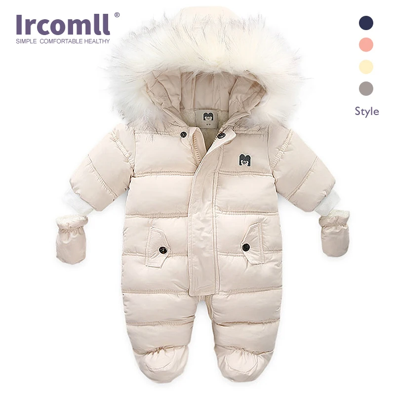 Top Trends: Ircomll Thick Warm Infant Baby Jumpsuit Hooded Inside Fleece Boy Girl Winter Autumn Overalls Children Outerwear Kids Snowsuit Shoppable Styles