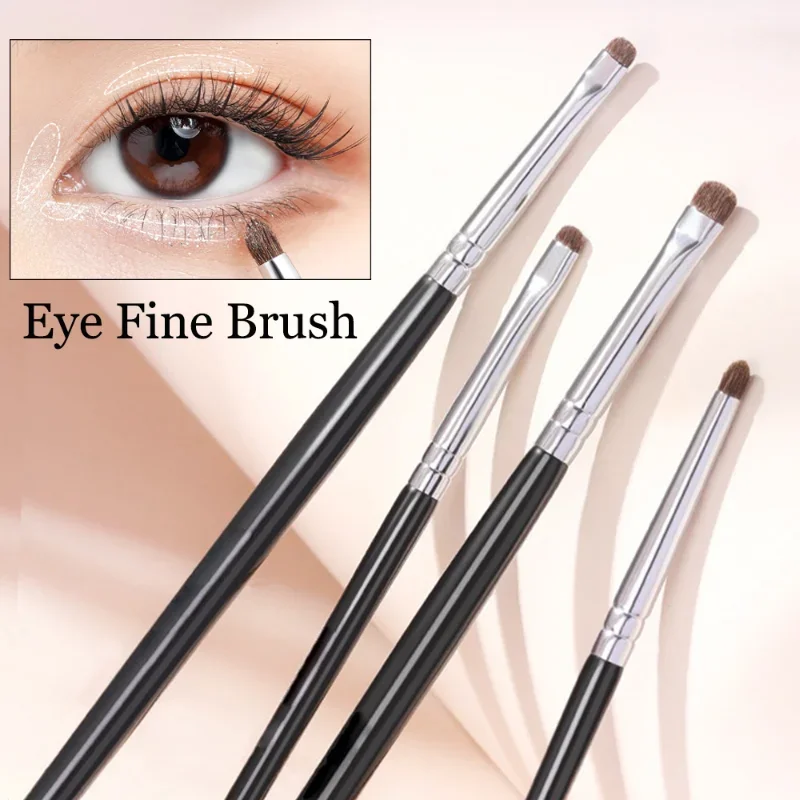 Top Trends: Professional Fine Eyeshadow Brushes Soft Horse Hair Eyelid Highlighter Lying Silkworm Smudge Makeup Brushes Eyes Make Up Tools Shoppable Styles