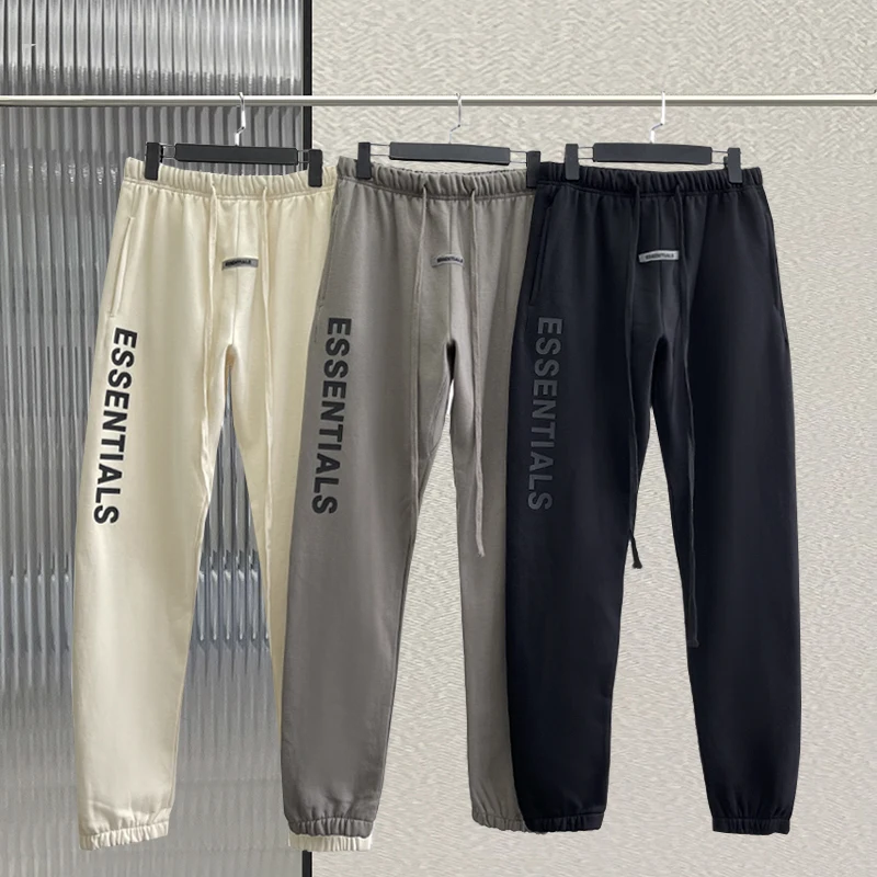 Top Trends: New Fashion Brand Essentials Sweatpants Rubber Letter Logo Hip Hop Loose Hoodie Jogging Pants Unisex High Street Style Sweatpant Shoppable Styles