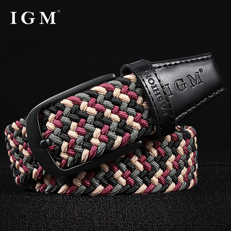 Top Trends: Spring New Fashion Breathable Elastic Canvas Woven Belt For Men&#039;s Needle Buckle Perforated Belt For Young People&#039;s Leisure Belt Shoppable Styles