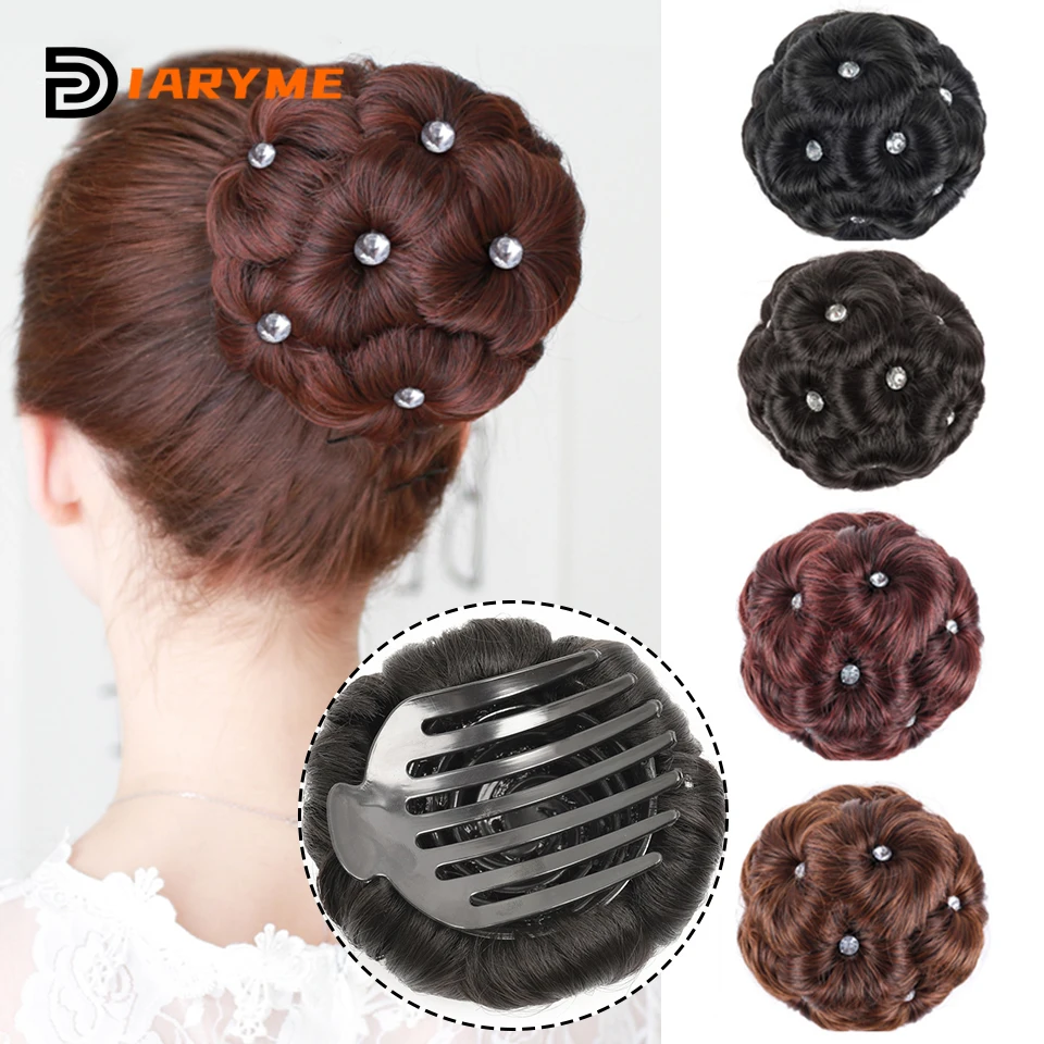 Top Trends: Synthesis Hair Bun Claw Clip Hair Bag Hair Accessories For Women Clip-on Hair Extension Hair Wigs Hair Bands Fashion Wigs Fake Shoppable Styles