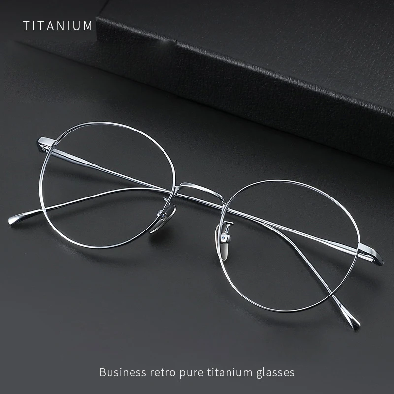 Top Trends: Ultra Light Titanium Eyewear Fashion Retro Round Eyeglasses Small Size Hyperopia Myopia Optical Prescription Frame Man Woman Shoppable Styles