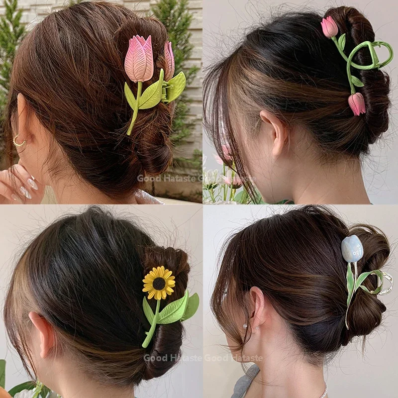 Top Trends: New Women Elegant Flowers Hollow Geometric Metal Hair Claw Vintage Hair Clips Headband Hairpin Fashion Hair Accessories Shoppable Styles