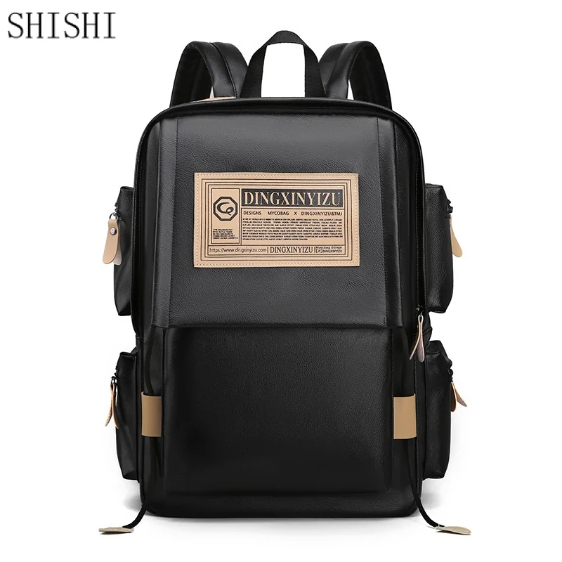 Top Trends: High Capacity Soft Leather Backpack For Men Fashon School Backpack Multifunction Male Laptop Bag Waterproof Travel Bags Shoppable Styles