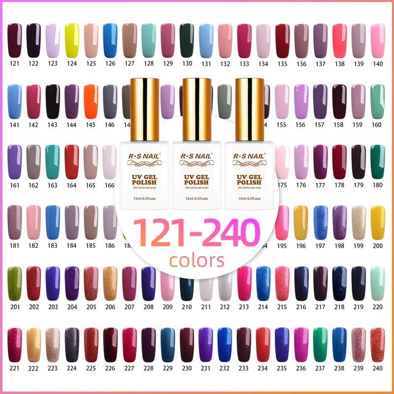 Top Trends: RS 15ml Gel Nail Polish For Nails Semi Permanent Soak Off Gel UV LED Varnishes Base Matte Top Coat Need UV Lamp（121-240) Shoppable Styles