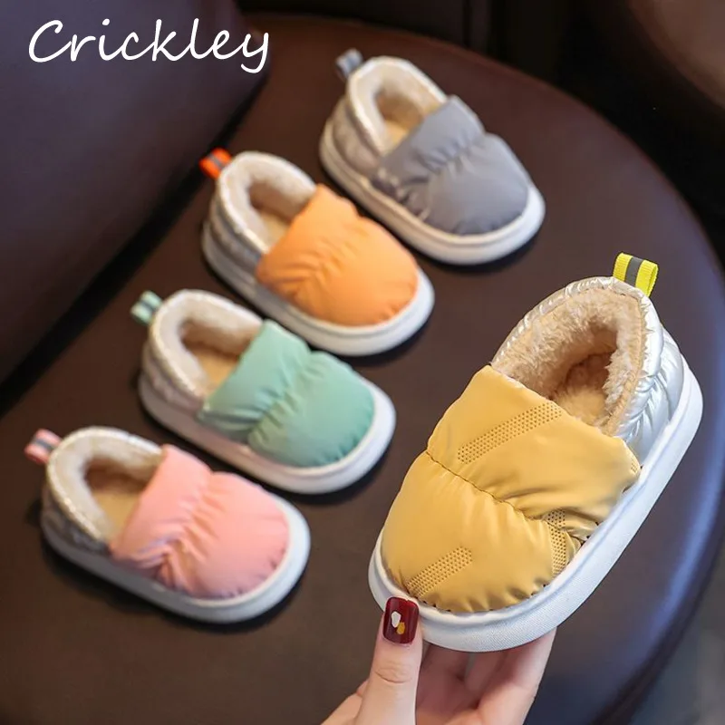 Top Trends: Casual Soft Kids Slippers Winter Indoor Anti Slip Thick Slippers For Children Comfortable Warm Plush Home Boys Girls Shoes Shoppable Styles