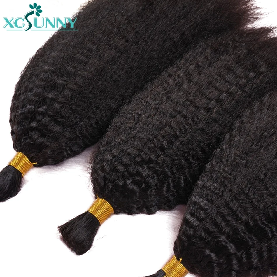 Top Trends: Kinky Straight Bulk Human Hair For Braiding No Weft Full End Double Drown Extensions 5pcs Burmese Bulk Hair Bundles Wholesale Shoppable Styles - Image 4