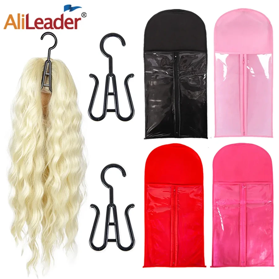 Top Trends: Wig Storage Bag Dust Proof Storage Carrier Case For Wigs Hair Extensions Hairpiece Storage Portable Travel Hair Bag With Hanger Shoppable Styles