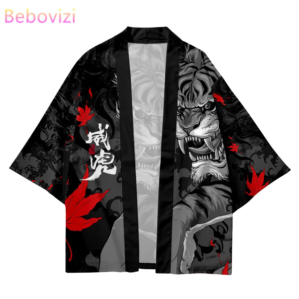 Top Trends: Kimono Streetwear Men Women Cardigan Cosplay Haori Yukata Harajuku Tops Robe Plus Size 5XL 6XL Tiger Print Beach Japanese Style Shoppable Styles - Image 2