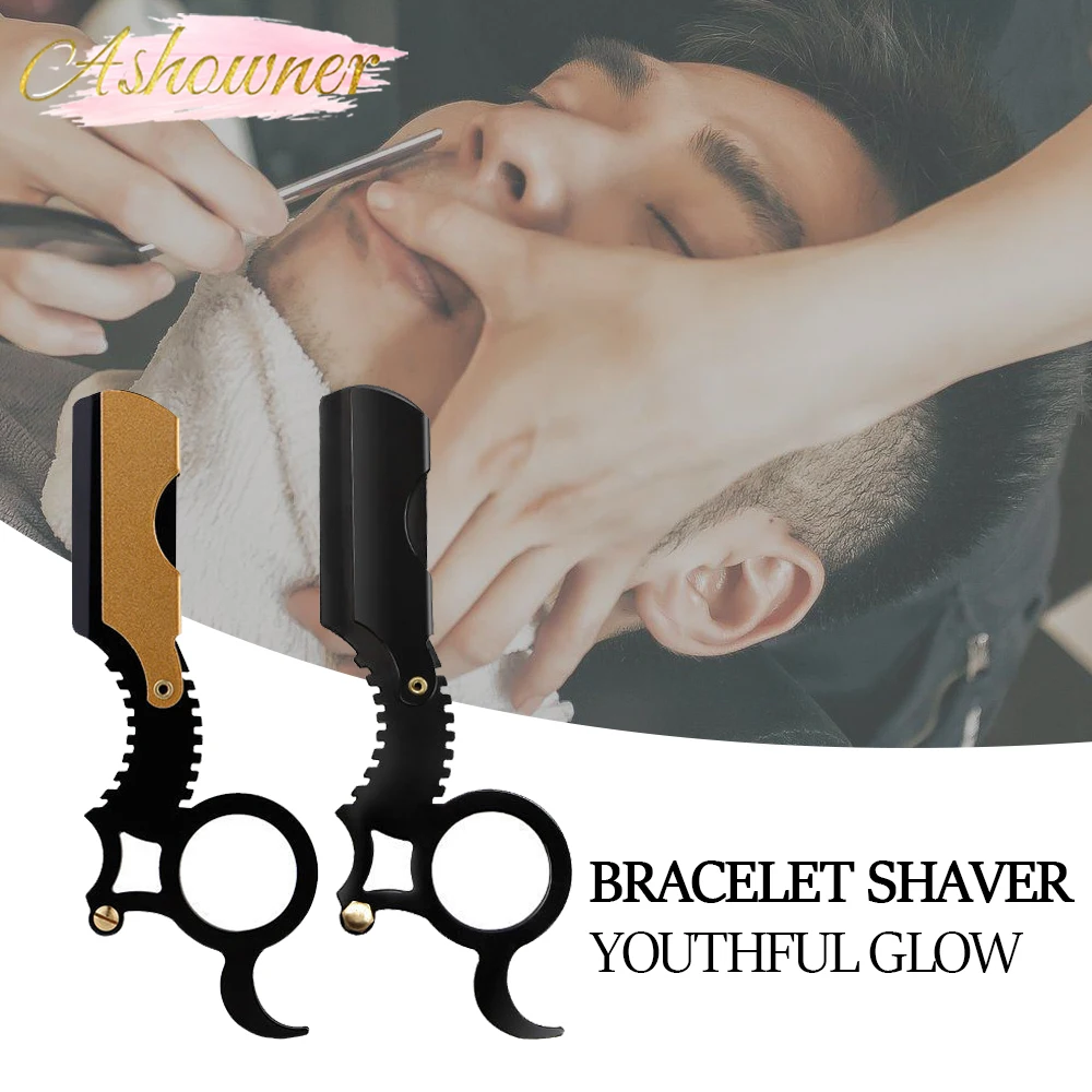 Foldable Straight Edge Barber Razor Blade Handle: Precision Shaving ...