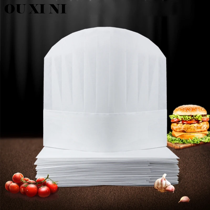 Top Trends: 5 / 10 PCS Children's Chef Caps Disposable Catering Boy Cooking Hat Hotel Restaurant Girl DIY Kitchen Hat Non-Woven Breathable Shoppable Styles