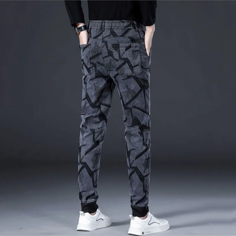 Top Trends: Fashion Men Casual Pants Spring Summer Thin Streetwear Male Elastic Waist Koreon Clothing New Vintage Slim Straight Trousers 4XL Shoppable Styles - Image 4