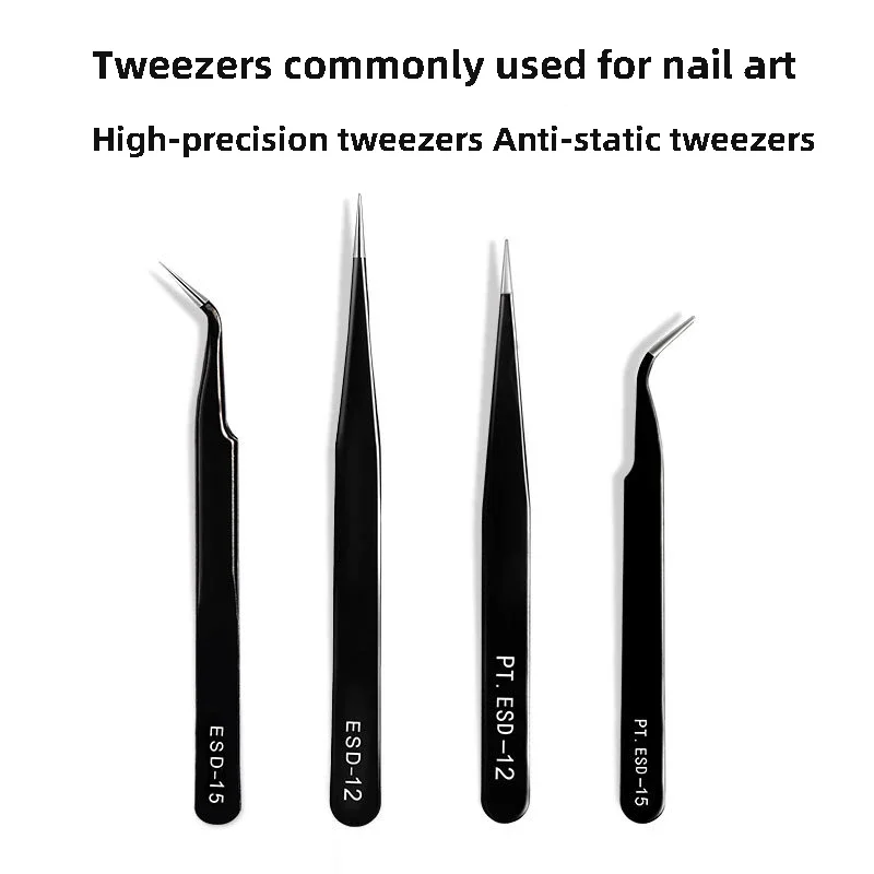 Top Trends: 1pcs Lash Tweezers Set False Eyelash Extension Clip Pliers Eyebrow Tweezers For Hair Nail Art Soldering Lash Tongs Makeup Tools Shoppable Styles