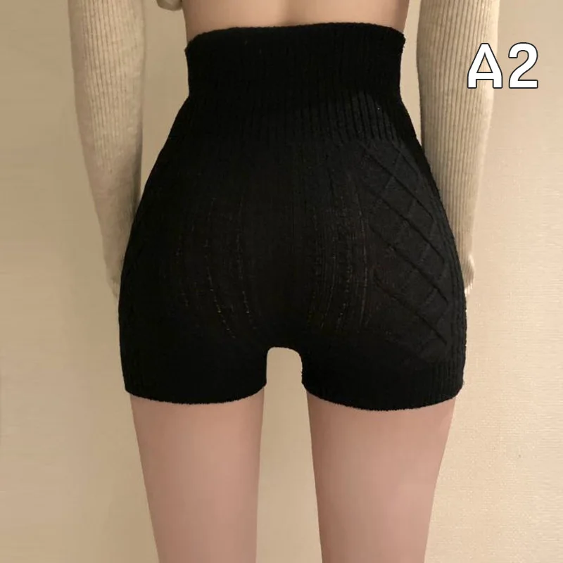 Top Trends: Big Sale Winter Shorts Warm Knitted Fleece Elastic High Waist Underwear Underlay Shorts Women Fitness Casual Bottoms Streetwear Shoppable Styles - Image 2