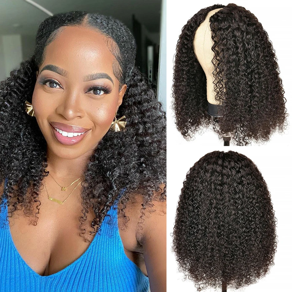 Top Trends: V Part Wig Human Hair No Leave Out V Part Wig Glueless Brazilian Remy Curly Human Hair Wigs For Women V Shape Kinky Curly Wig Shoppable Styles