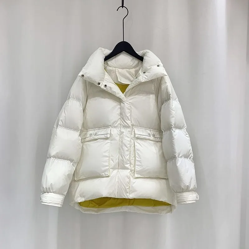 Top Trends: 2023 New Women Down Jacket Winter Coat Female Short Parkas Loose Thick Warm Outwear Versatile Leisure Time Simplicity Overcoat Shoppable Styles