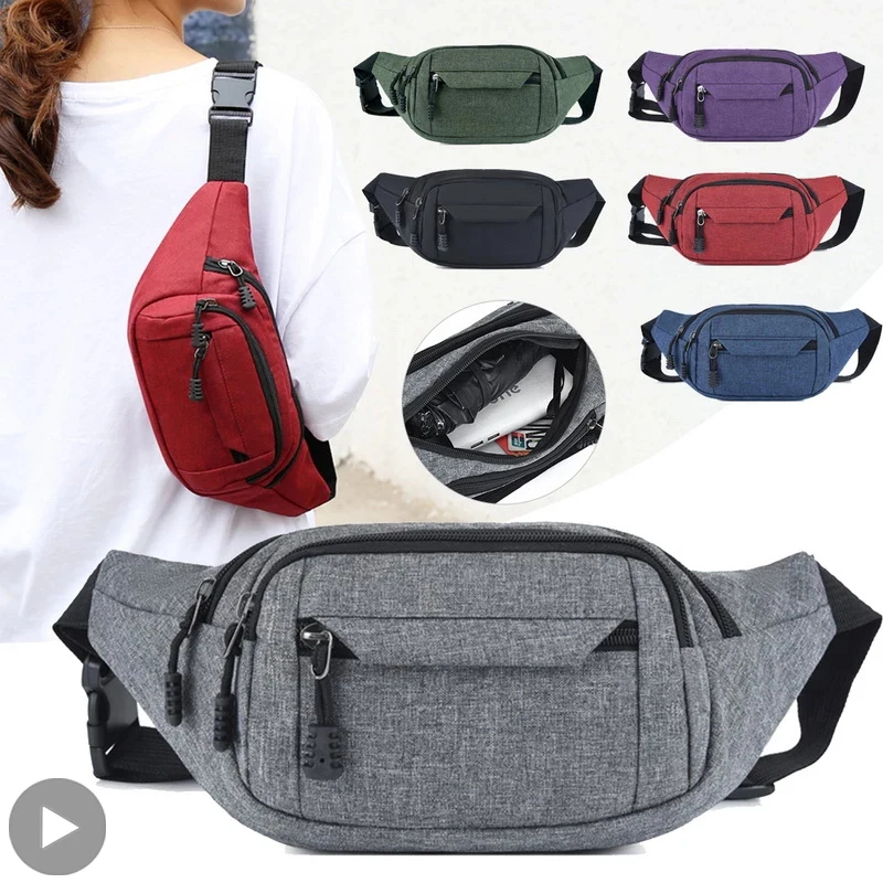 Top Trends: Women Men Belt Pouch Waist Bag Waterproof Fanny Pack For Male Bum Hip Sack Belly Cross Banana Kangaroo Shoulder Handbag Husband Shoppable Styles