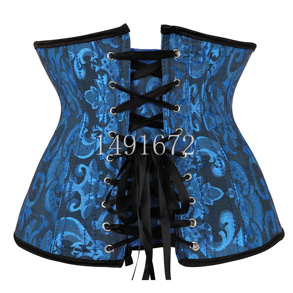 Top Trends: Sexy Corset Underbust Waist Cincher Corsets Gothic Corset Top Bustier Plus Size Corpete Corselet Black White Red Blue S-6XL Shoppable Styles - Image 4