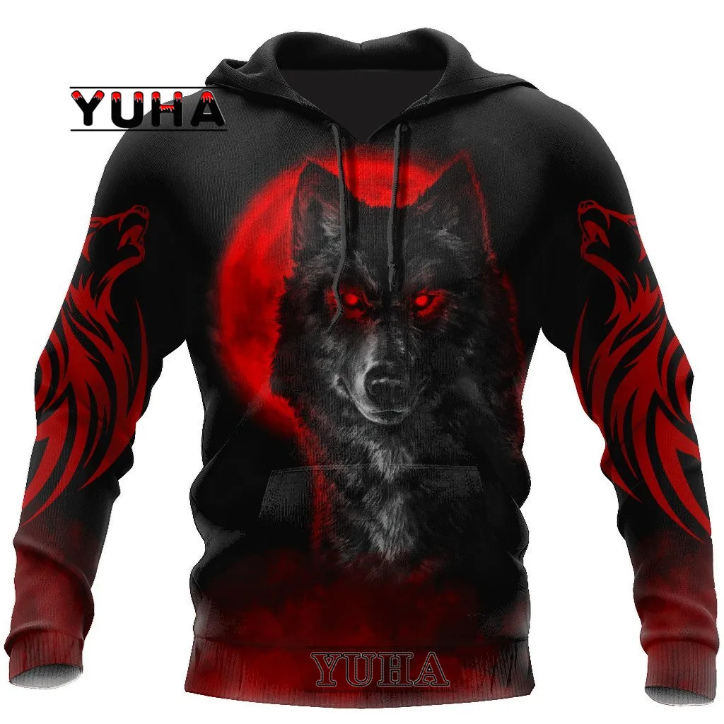 Top Trends: Wolf 3d Printed Hoodies Unisex Cool Pullover Animal Graphic Sweatshirt Men’s Street Wear Shoppable Styles