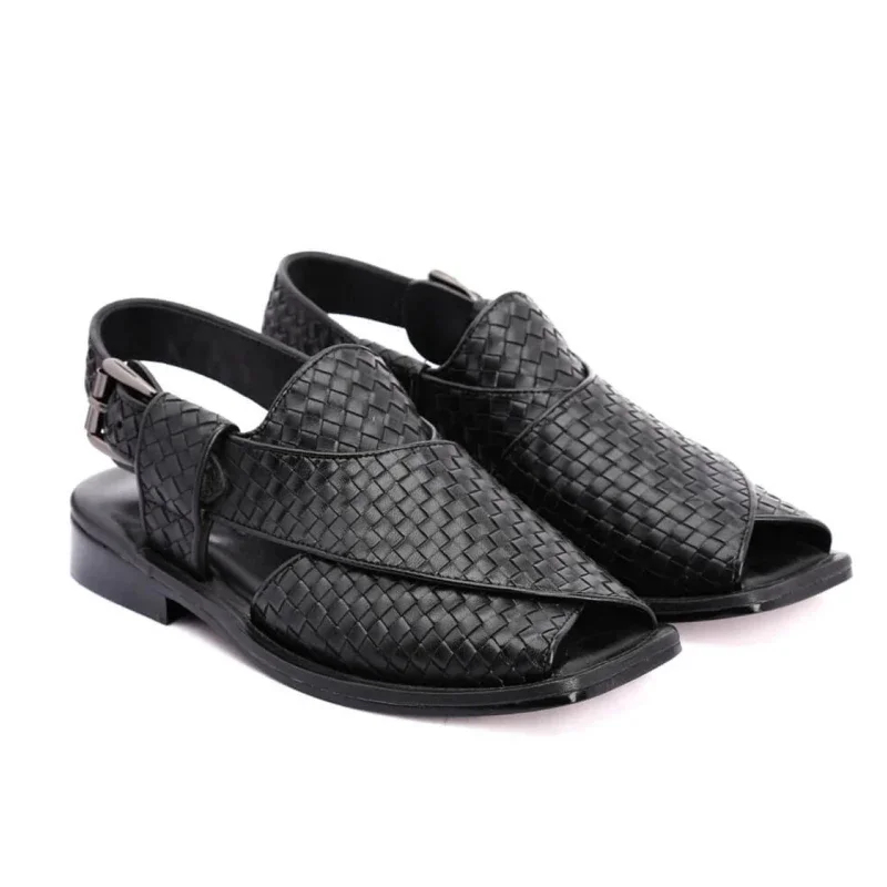 Top Trends: Black Sandals For Men Brown Woven Buckle Strap Men Shoes Leisure Vacation Beach Shoes Size 38-46 Shoppable Styles