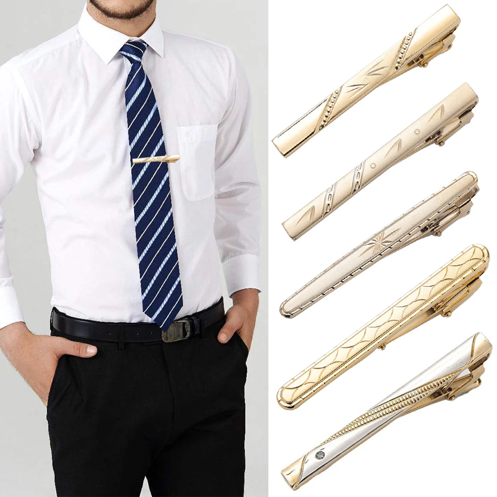 Top Trends: Brand New Men Jewelry Pin Clasp Tie Clip Clasp Business Wedding Classic Male Simple Style Copper High Quality Necktie Clip Shoppable Styles