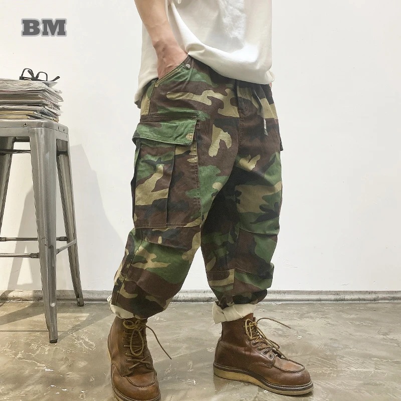 Top Trends: High Quality Military Army Green Camouflage Tactical Cargo Pants Men Clothing American Streetwear Baggy Trousers Loose Joggers Shoppable Styles