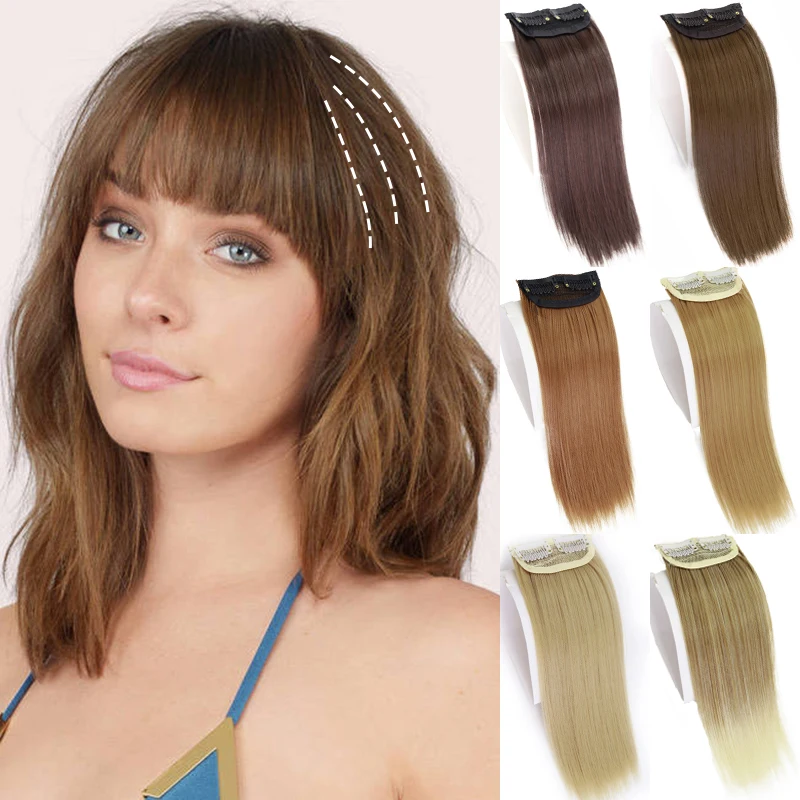 Top Trends: AZQUEEM Synthetic Invisible Short Straight Hair Pads Clip In Hair Extension Increase Hair Top Side Cover Hairpiece For Women Shoppable Styles