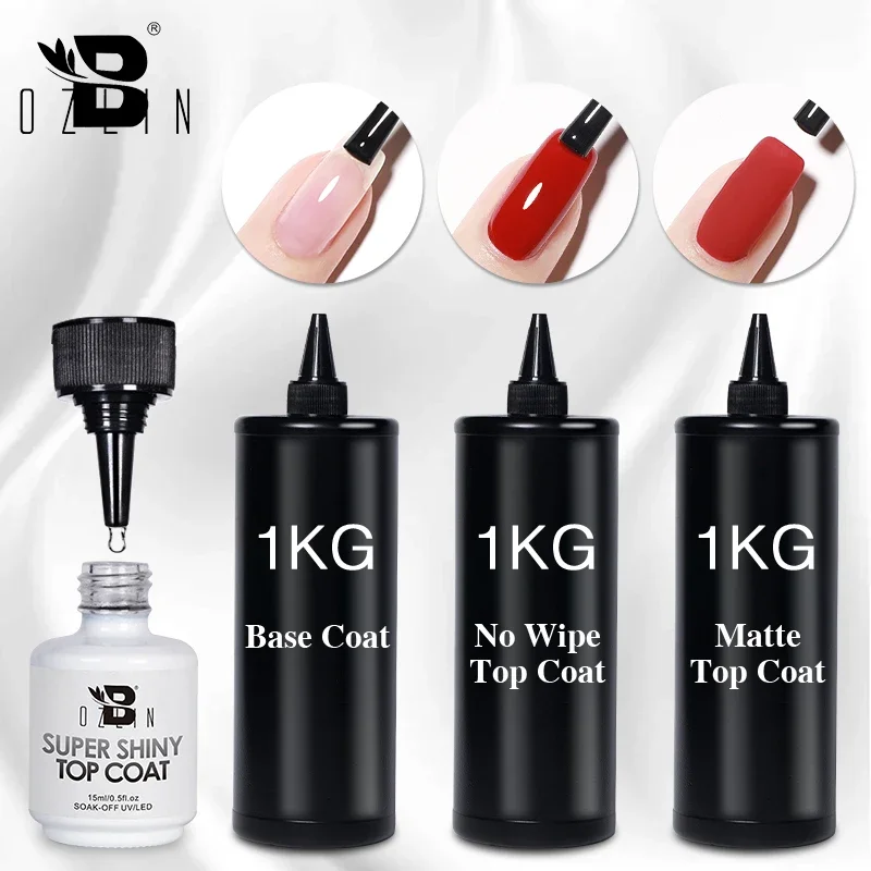 Top Trends: BOZLIN 1KG Super Shinny Top Coat UV Base Gel Polish Matte Top Coat Reinforce Gel Long Lasting Shinning Soak Off Nail Art Varnish Shoppable Styles