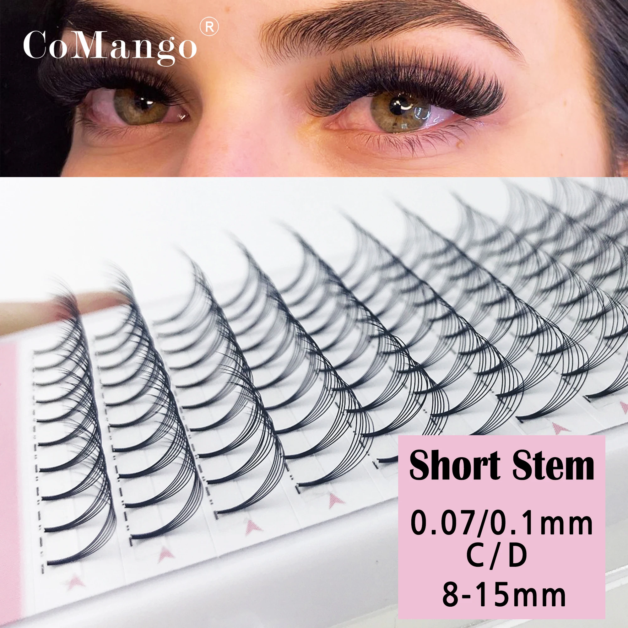 Top Trends: CoMango Premade Volume Fans Eye Lashes Extension Bulk 3D 4D 5D 6D 10D Short Stem 0.07 / 0.10 C / D Curl Volume Premade Fans Shoppable Styles