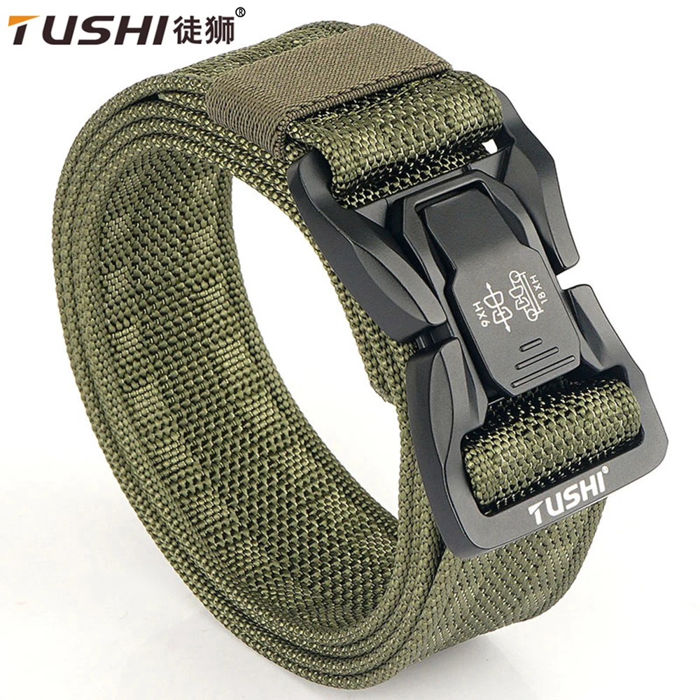 Top Trends: TUSHI Men&#039;s Tactical Belt Army Outdoor Hunting Tactical Military Canvas Multi Function Combat Survival High Quality Marine Corps Shoppable Styles