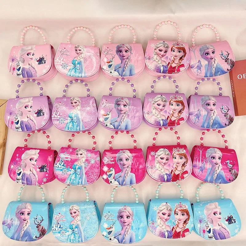 Top Trends: Genuine Disney Shoulder Bags New Frozen Princess Series Handbag Anime Cartoons PU Children Messenger Bag Coin Purse Kids Gifts Shoppable Styles