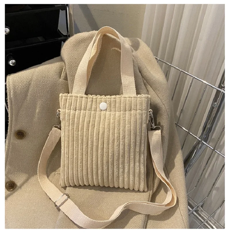 Top Trends: Corduroy Bucket Bag Korean Crossbody Small Bag Handbag Tote Vertical Casual Multi Occasions Hundred Mini Tote 2023 New Fall Shoppable Styles