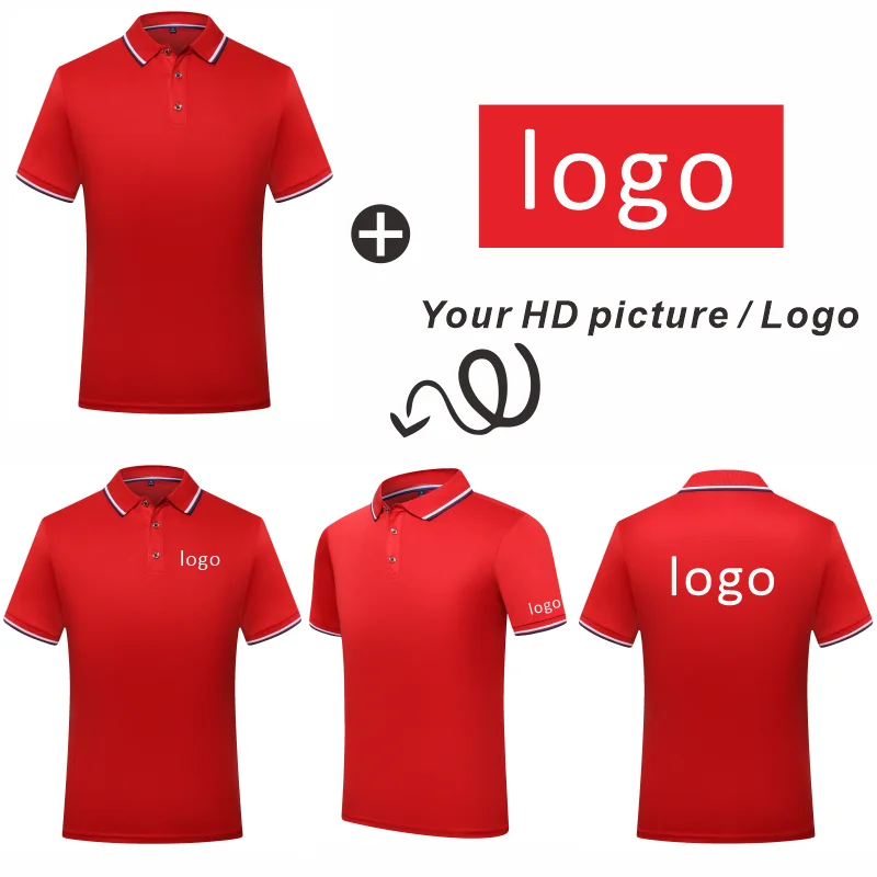 Top Trends: Polo Shirt With Embroidered Logo Printed On Men's Cheap Tops Customized Logo Inscription For Shirts Summer Casual Clothing DIY Shoppable Styles - Image 2