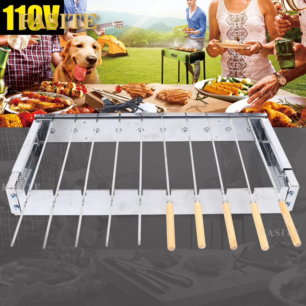 Title 2, Stainless Steel Barbecue Grill Outdoors Electri...